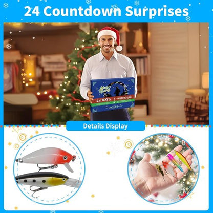 Fishing Advent Calendar 2025 - 24 Days of Premium Fishing Lures | Perfect Christmas Gift for Men & Teens