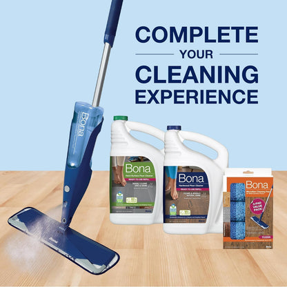 Bona Microfiber Cleaning Pads - 3-Pack for Hardwood & Hard Surface Floors | Dual Zone Cleaning