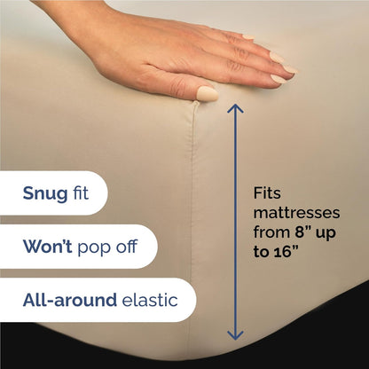 Skiennix Full Size 4-Piece Sheet Set - Comfy, Breathable & Cooling Bed Sheets - Ultra-Soft, Deep Pockets, Wrinkle-Free - Oeko-Tex Certified - Cream