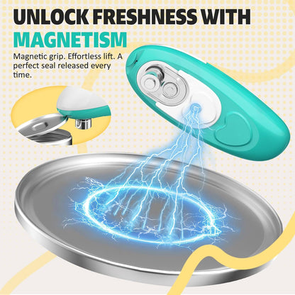 One Touch Electric Can Opener - Automatic Hands-Free Kitchen Gadget for Seniors | Smooth Edge, Battery Operated