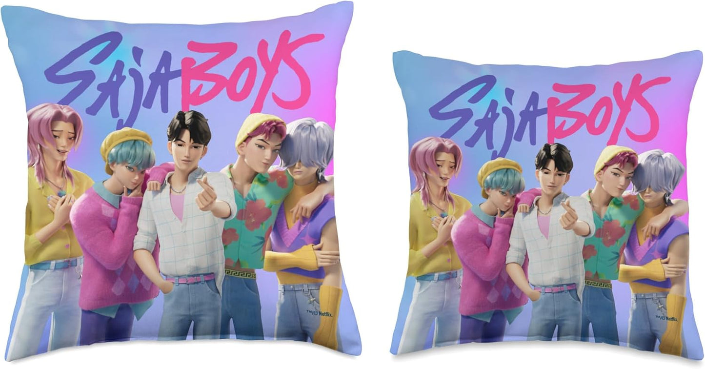 Saja Boys | Kpop Demon Hunters Officially Licensed Throw Pillow - Stylish Home Decor Accent
