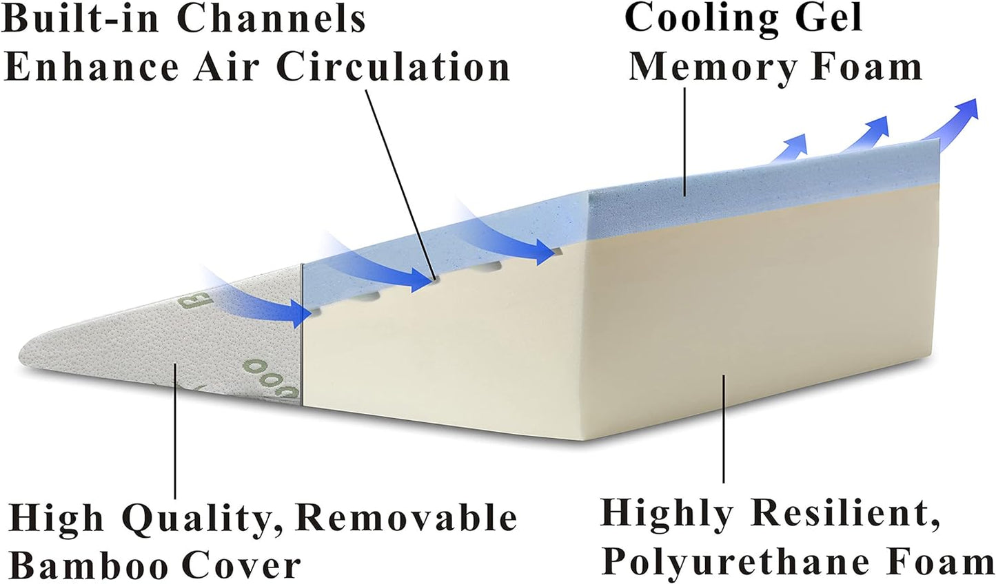 Memory Foam Top for Acid Reflux Relief | 26" x 25" x 7.5
