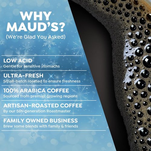 Maud's Holiday Blend Coffee Pods - Variety Pack of 42 | 6 Assorted Flavors, Medium Roast, 100% Arabica