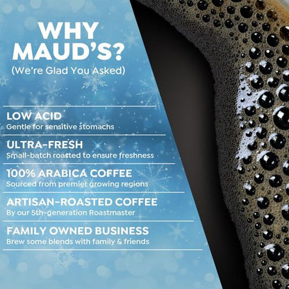 Maud's Holiday Blend Coffee Pods - Variety Pack of 42 | 6 Assorted Flavors, Medium Roast, 100% Arabica