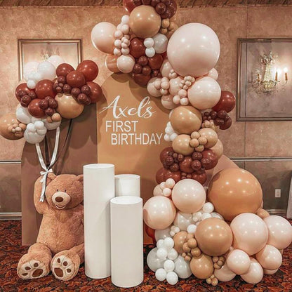 PartyWoo Brown Balloons - 50 Pcs 12 Inch Dark Brown Latex Helium Balloons for Weddings & Celebrations