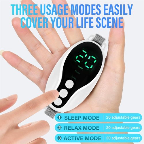 Anxiety Relief Device - Handheld Sleep Aid with Low-Frequency Pulse, Portable Microcurrent Therapy for Insomnia & Stress Relief, USB Rechargeable (White, 1Pcs)