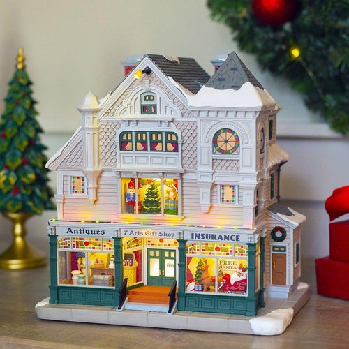 LEMAX Village Collection Antique & Gift Shop - Charming Decor with 4.5V Adaptor | Perfect for Collectors