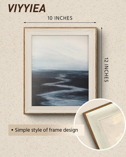 VIYYIEA Framed Wall Art - Abstract River Canvas Prints for Living Room & Bathroom Decor | 12L x 10W