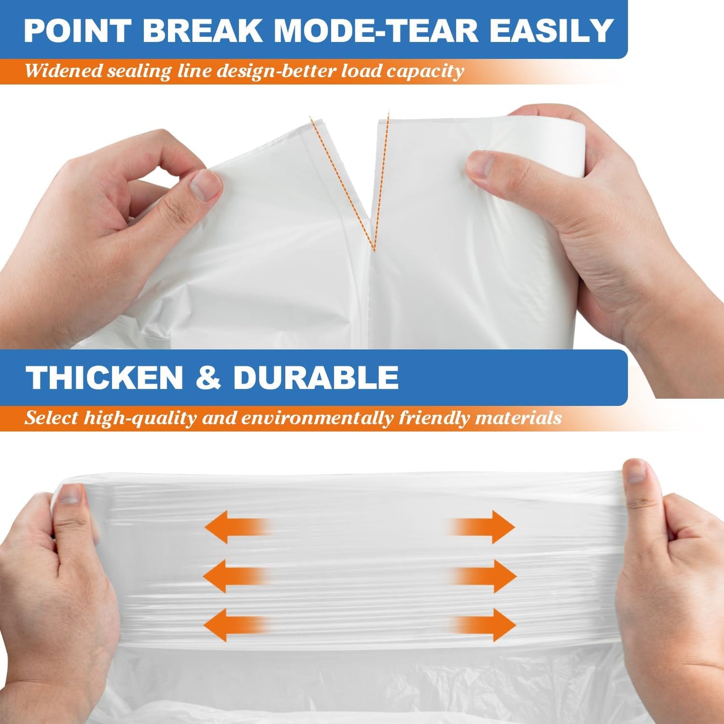 Skiennix 4 Gallon Small Trash Bags - 105 Count Unscented Garbage Bags for Home & Office Use