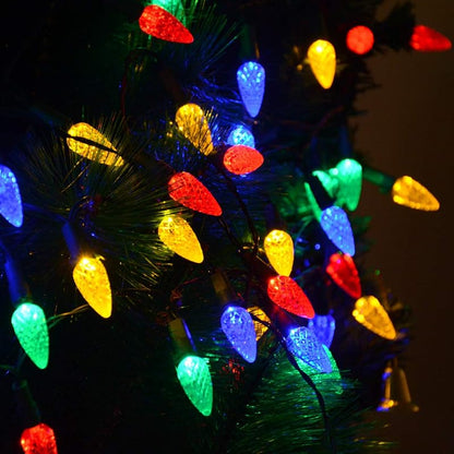 Solar Strawberry LED String Lights 50 LEDs - Multicolor C6, 21 ft, 8 Modes