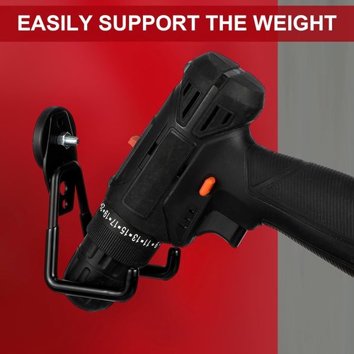 Landhoow Heavy-Duty Magnetic Hooks - 6 Pcs Strong Storage Utility Hangers with Anti-Slip Rubber Coating | Black