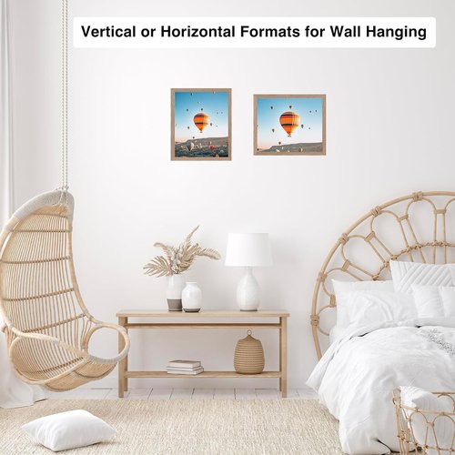 JCJMY 11x12 Rustic Brown Picture Frame - Versatile Wall Mounting & Tabletop Display with Shatter-Resistant Plexiglass
