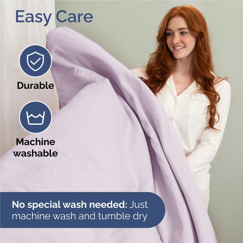 Full Size 4 Piece Sheet Set - Comfy Breathable & Cooling Bed Sheets Set - Hotel Luxury Bedding for Women, Men, Kids, Teens, Boys & Girls - Deep Pockets, Soft, Wrinkle Free - Oeko-Tex - Light Lavender