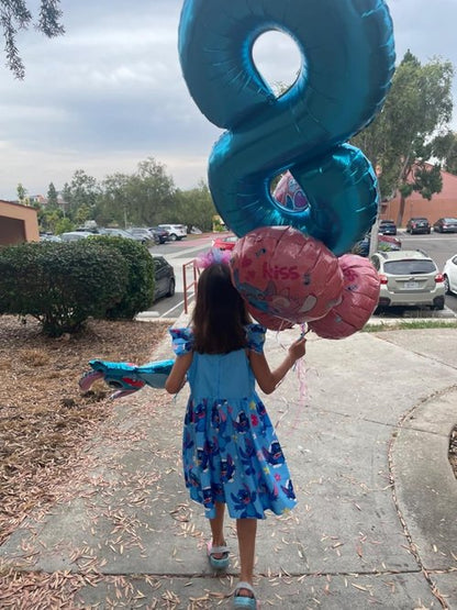 Light Blue Number 7 Balloon by [Brand Name] - 40 Inch Birthday Decoration for Ages 7, 17, 27, 70