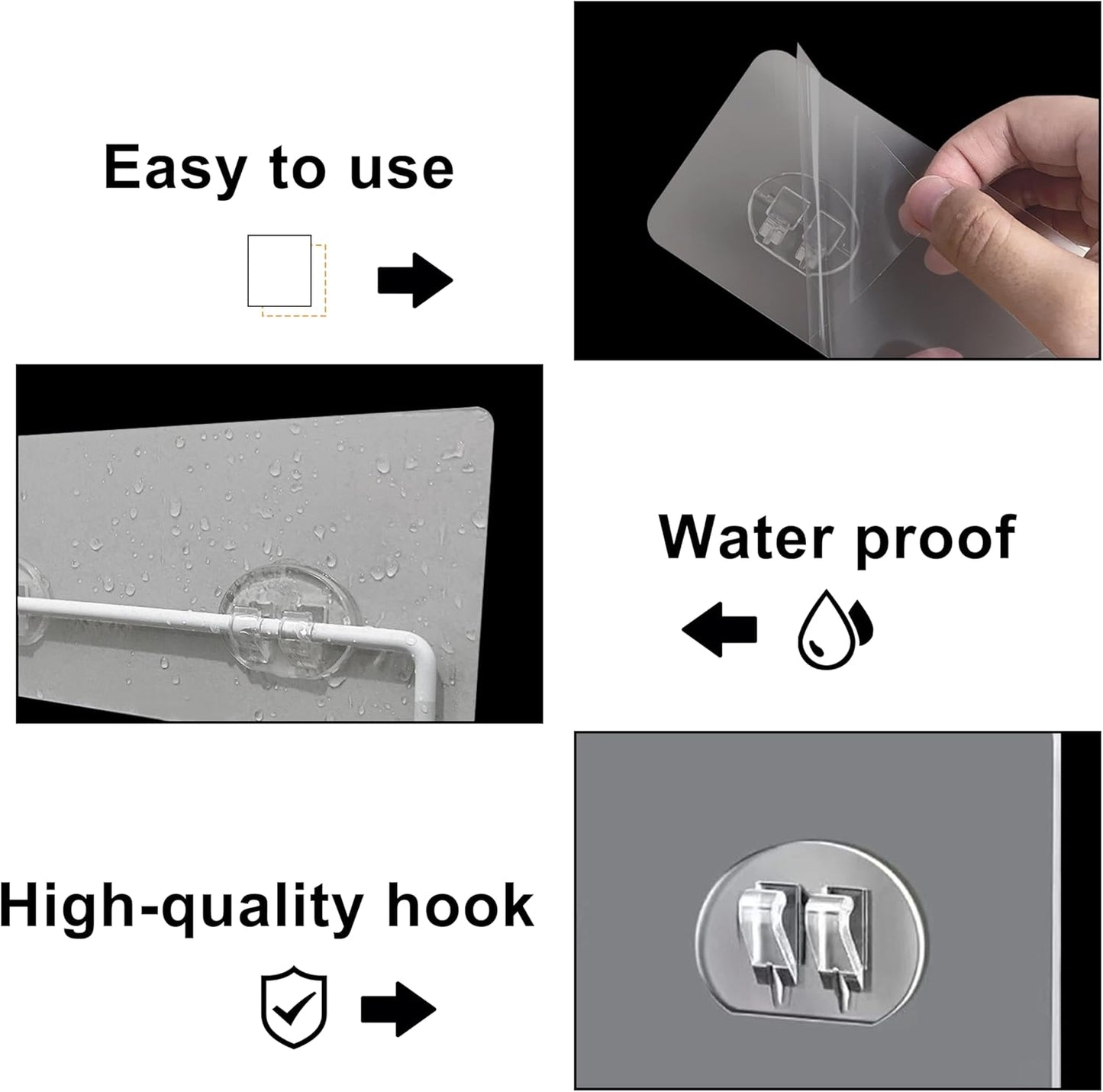Skiennix Shower Caddy Adhesive Replacement - Waterproof, No Drilling, Strong Hold | 14 Pack for Bathroom & Kitchen Storage