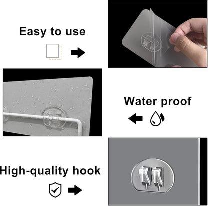 Skiennix Shower Caddy Adhesive Replacement - Waterproof, No Drilling, Strong Hold | 14 Pack for Bathroom & Kitchen Storage