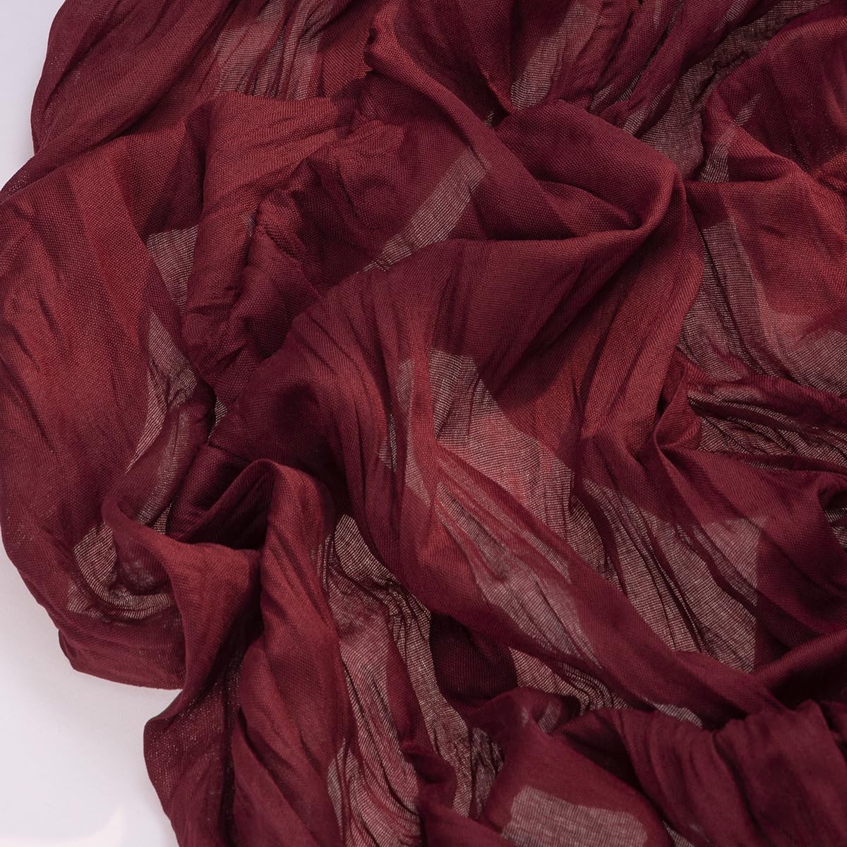 Socomi Burgundy Red Cheesecloth Table Runner - 120 Inch Boho Rustic Sheer Decor for Weddings & Parties