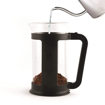 Bialetti Coffee Press Smart, French Press for coffee or tea, borosilicate glass container, dishwasher safe, 1 L - 34 Oz (8-cup), Black