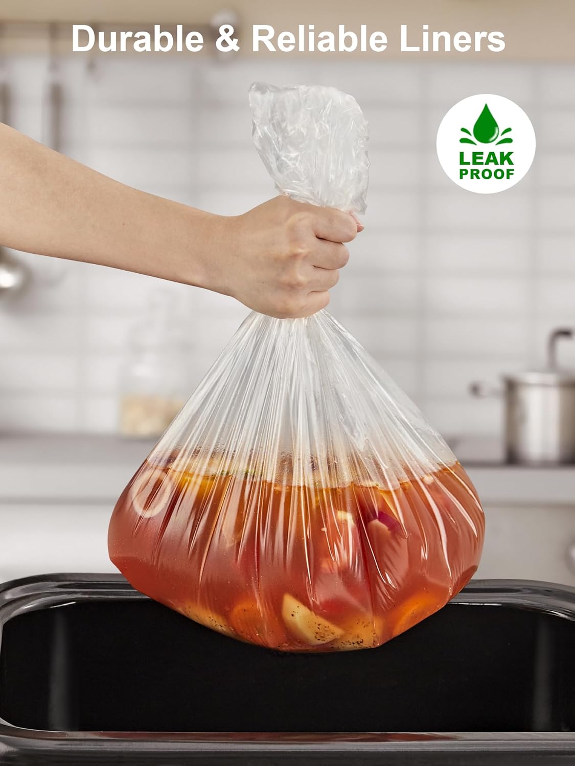 SMARTAKE Disposable Roaster Liners - 2 Count Plastic Cooking Bags for Easy Cleanup | Fits 16-22 Quart Roasters, 18 x 34 Inch