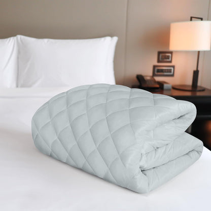 Utopia Bedding Quilted King Size Mattress Pad - Elastic Fitted Protector with Deep Pocket (Light Grey)