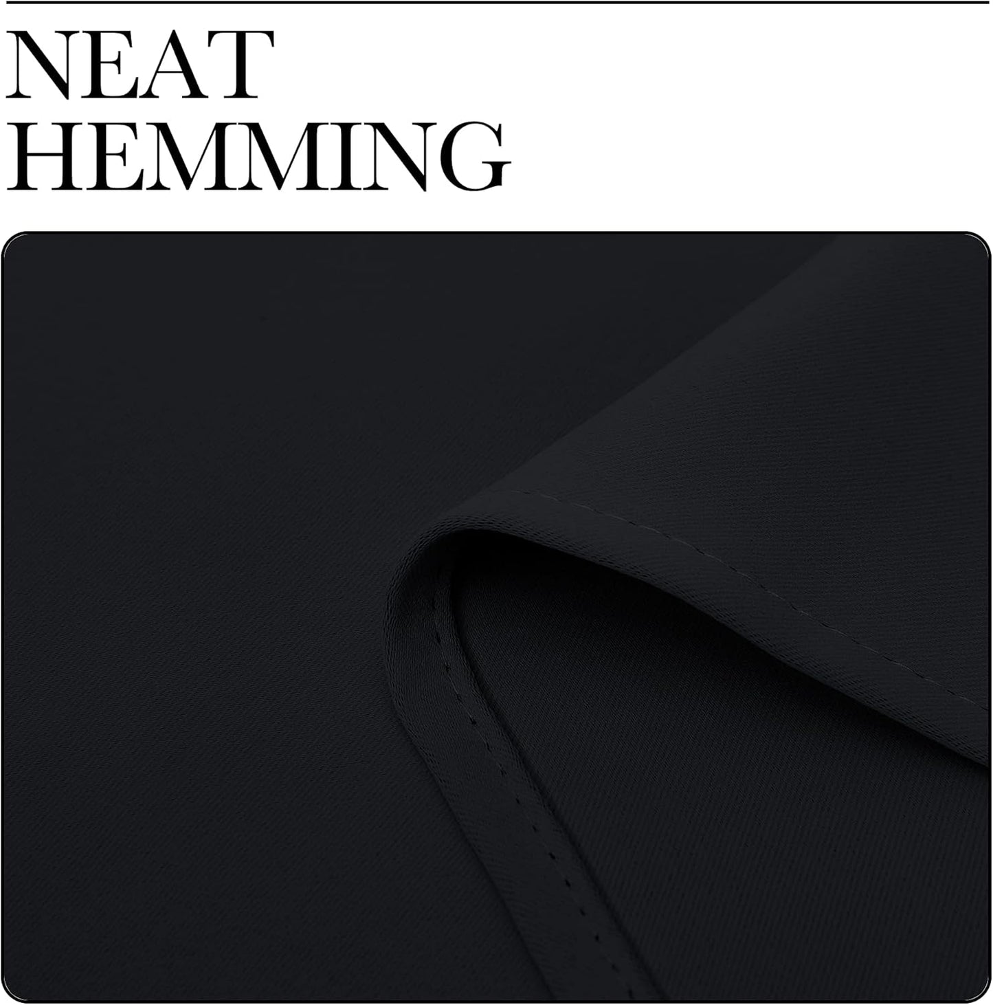 NICETOWN Blackout Curtain Panels - Light Reducing Thermal Insulated Grommet Drapes | Set of 2, 55" x 86", Black