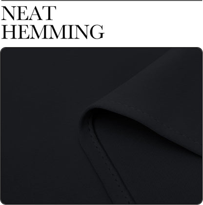 NICETOWN Blackout Curtain Panels - Light Reducing Thermal Insulated Grommet Drapes | Set of 2, 55" x 86", Black