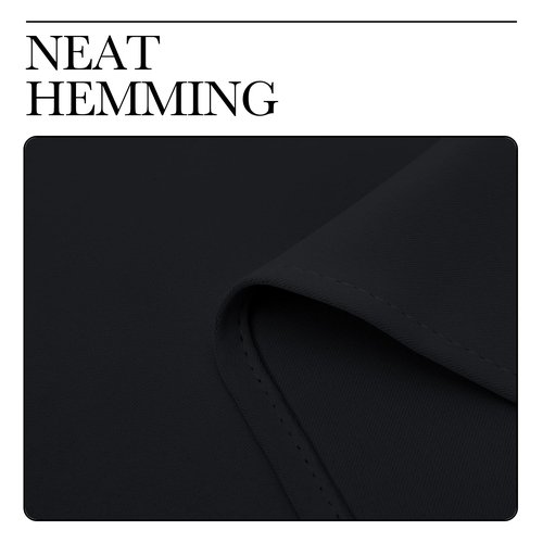 NICETOWN Black Out Curtain Panels - Home Decoration Thermal Insulated Solid Grommet Blackout Curtains/Drapes for Hall/Dining Room (Set of 2, 42 inches by 95 Inch, Black)