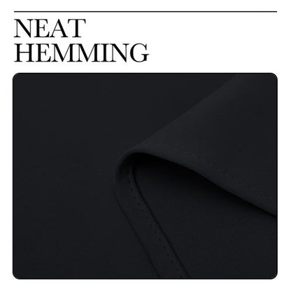 NICETOWN Black Out Curtain Panels - Home Decoration Thermal Insulated Solid Grommet Blackout Curtains/Drapes for Hall/Dining Room (Set of 2, 42 inches by 95 Inch, Black)