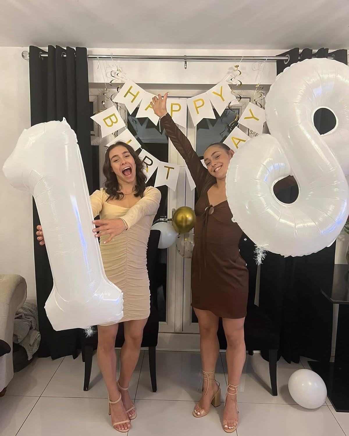 Translucent Number 8 Balloon - 40 Inch White Birthday Decoration for Boys & Girls