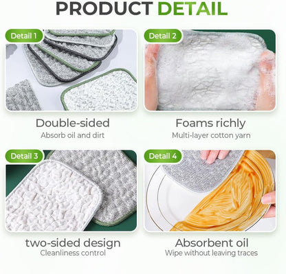 Multipurpose Wire Dishwashing Rags for Wet and Dry, Wire Scrubber Cloths for Kitchen, Reusable Wire Miracle Cleaning Cloths, Non-Scratch Cleaning Cloth for Pots, Pans, Sinks, Grills (5 PCS)