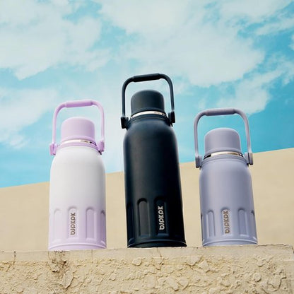 BJPKPK Insulated Water Bottle - 40oz Stainless Steel Thermal Flask with Handle | Dishwasher Safe, Purple Pearl