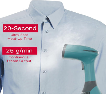 SINGER Handheld Garment Steamer - 1500W Powerful Steam | Fast 20s Heat-Up | 280ML Detachable Tank