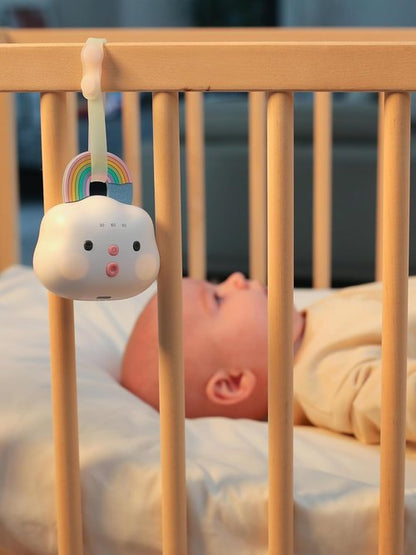 Baby Sound Machine - Portable White Noise Device with 14 Soothing Sounds & Night Light | Rechargeable with 3 Timer Settings