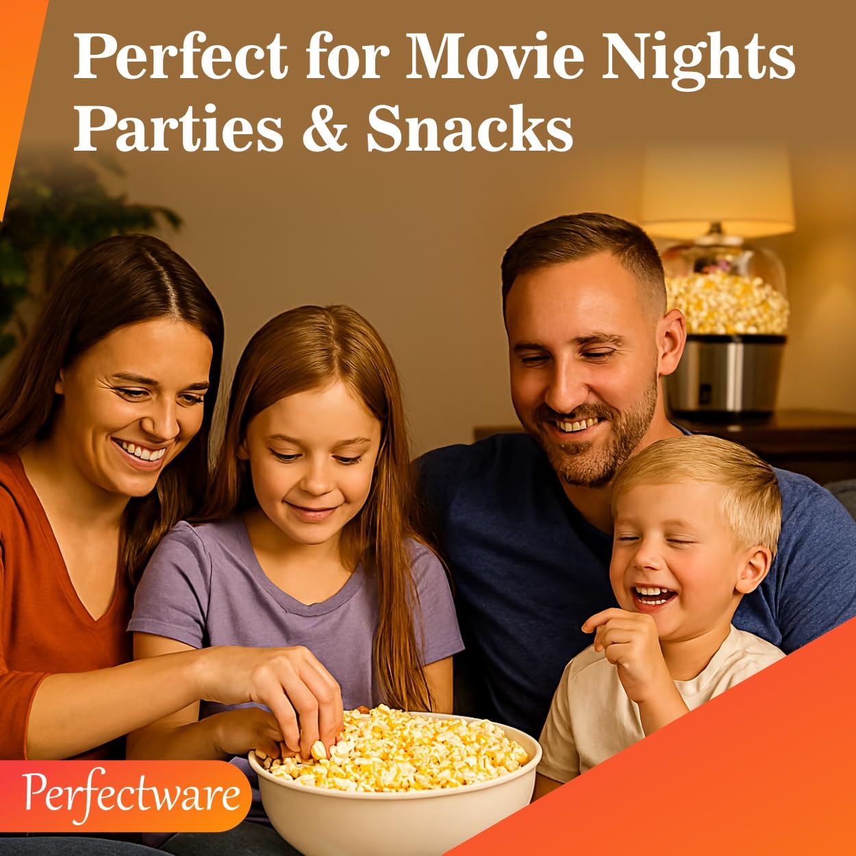Perfectware Popcorn Portion Packets - Kernels, Salt & Coconut Oil for Popping Machine | 4 oz, 12 Count