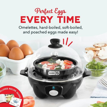 Dash Rapid Egg Cooker | Boil, Poach & Steam Up to 7 Eggs - Dishwasher Safe & BPA Free - Includes Guide