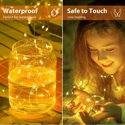 Litogo 24 Pack Fairy Lights - Battery Operated 7ft Waterproof String Lights for Mason Jars & Wedding Decor | Warm White