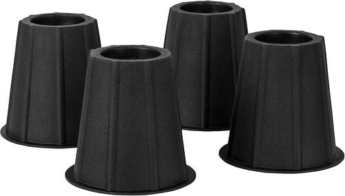 HOME IT Bed Risers - 5 to 6-Inch Super Quality Black Round Shaped | 4-Pack for Under-Bed Storage