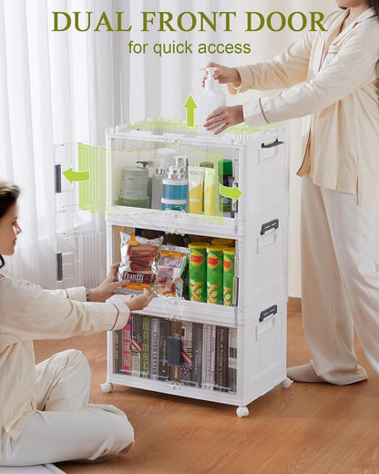 OlarHike 48QT Lockable Storage Bins - 9 Pack with Lids for Secure Organization