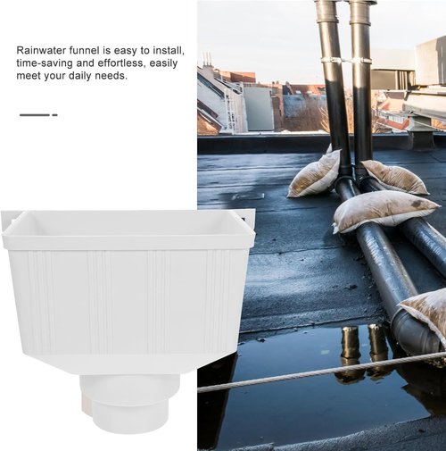 Downspout Diverter | PVC Rainwater Collection Barrel Adapter - Easy Install for Home Drainage, 10.43x6.06x8.07 Inch