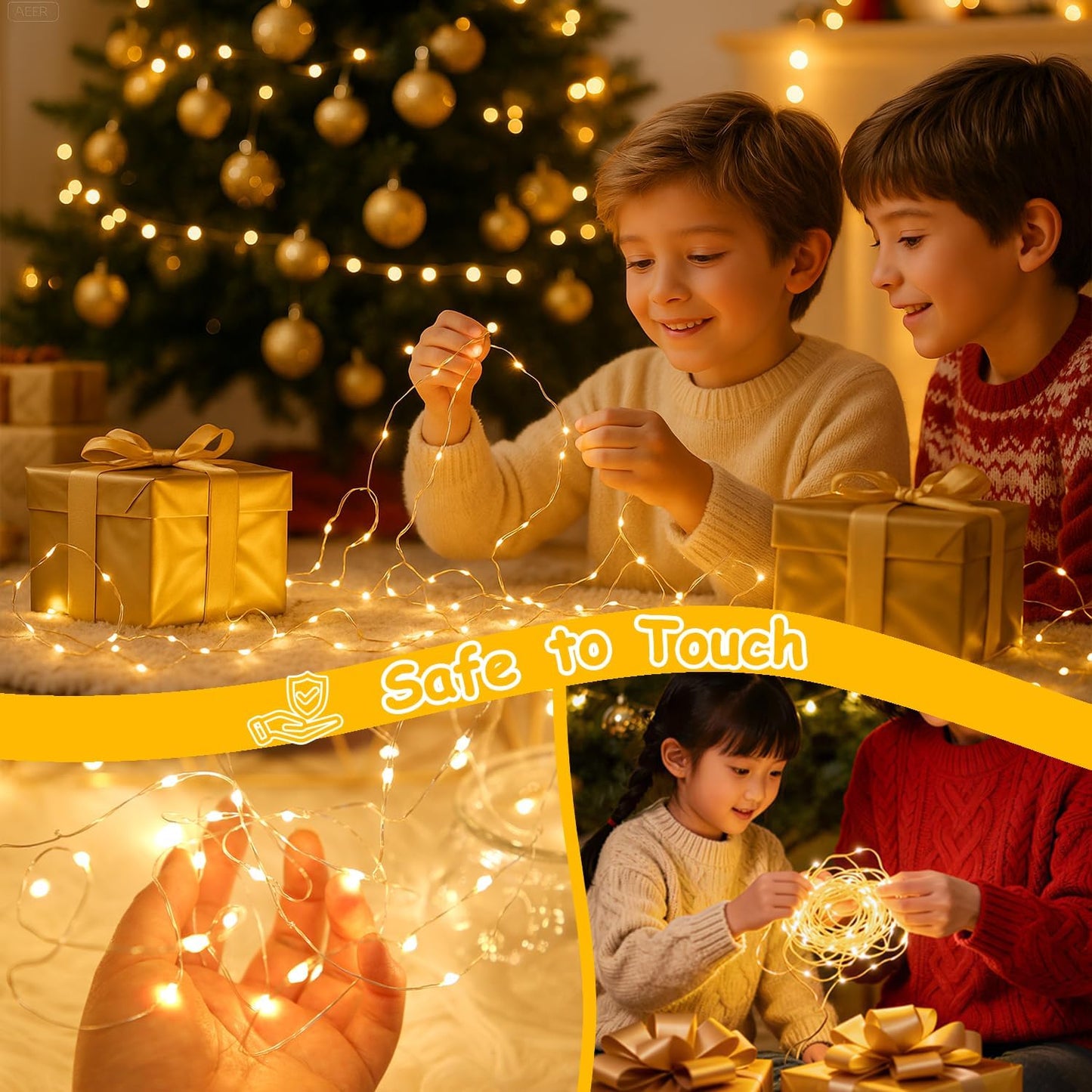Skiennix 300 LED Fairy Lights - Twinkle String Lights with Remote & Timer | 99ft Warm White Copper Wire Decor