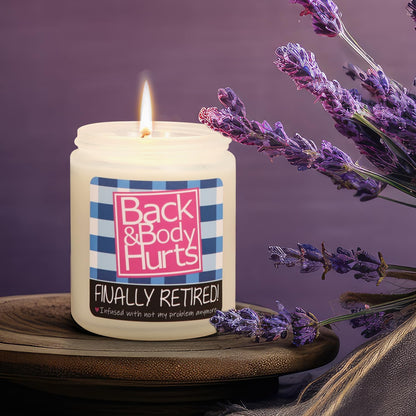 Retirement Gifts for Women Men - Lavender Scented Candle, Funny Retiring Farewell Gifts for Coworkers, Boss, Friends, Teacher, Family, Natural Soy Candles