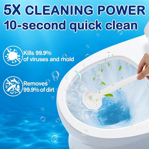 Clorox Toilet Wand Refills - 50 Count 3-Layer Thickened Toilet Brush with 5X Cleaning Power | Fresh Fragrance & 360° Cleaning Efficiency