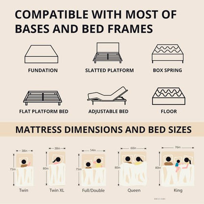 EGOHOME 12 Inch Queen Memory Foam Mattress for Back Pain, Cooling Copper Gel Bed in a Box, Foam Made in USA, CertiPUR-US Certified, Therapeutic Medium Firm, Double 60x80x12 Black