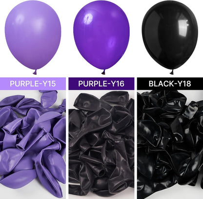 PartyWoo Dark Purple Balloon Arch Kit - 155pcs in 5-18 Inch Sizes for Birthday & Baby Shower Decor