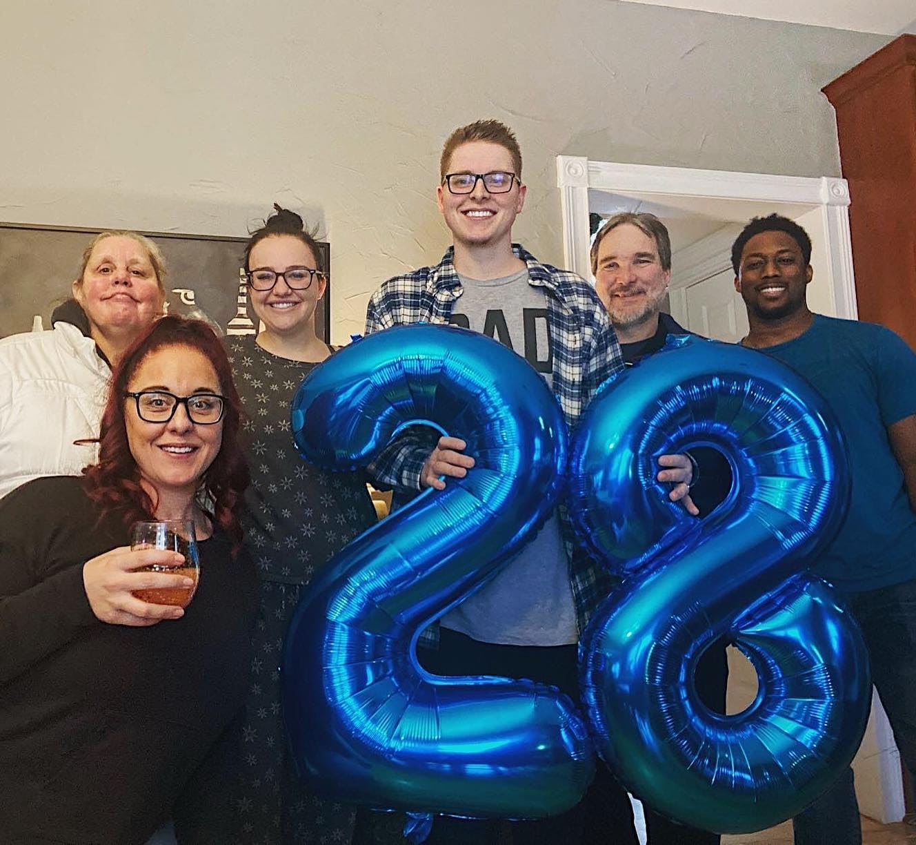 Metallic Blue Number 2 Balloon - 40 Inch Birthday Decoration for Boys & Girls