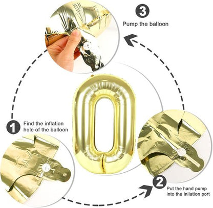 Balloon Numbers | 40 Inch Gold Number Balloons for 5th Birthday & Wedding Decor