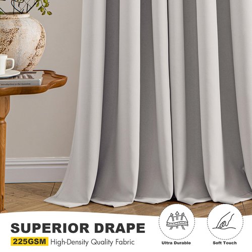 MIULEE Cobblestone Blackout Curtains for Bedroom Living Room 72 Inches Long 2 Panels, Thermal Insulated Room Darkening Drapes Solid Grommet Noise Reduction Light Blocking Window Treatments 40x72 inch