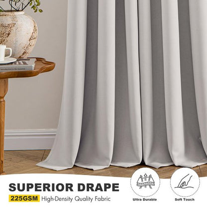 MIULEE Cobblestone Blackout Curtains for Bedroom Living Room 72 Inches Long 2 Panels, Thermal Insulated Room Darkening Drapes Solid Grommet Noise Reduction Light Blocking Window Treatments 40x72 inch