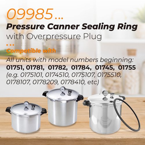 50332 3-Piece Pressure Regulator 5-10-15lb and 09985 Pressure Canner Sealing Rings for Presto Pressure Cooker Canners 16 Quart 18 Quart 23 Quart