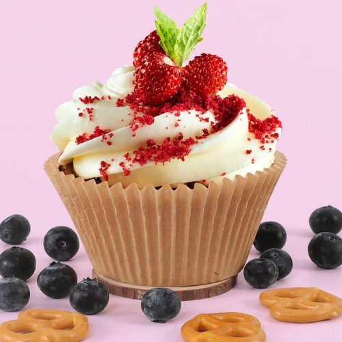 Caperci Jumbo Cupcake Liners - 300-Count Natural Muffin Baking Cups | Upgraded Grease-Proof Paper